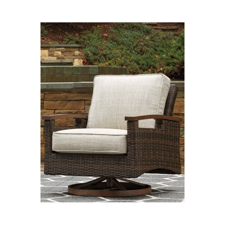 Highland Dunes Estill Swivel Patio Chair with Cushions & Reviews Wayfair